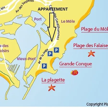 Cap D'agde 300m Plage Du Mole,vue Port,parking,lave Linge,piscine * Agde